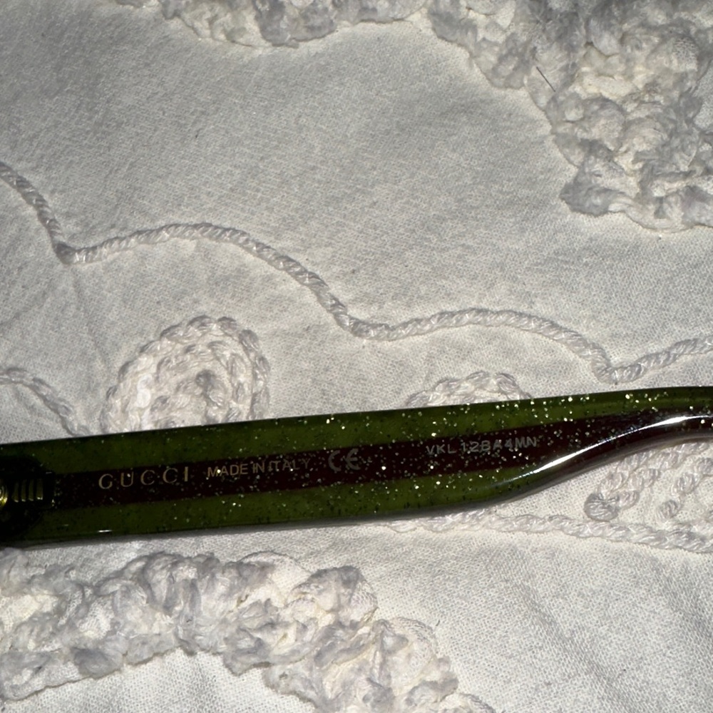 Authentic Gucci Black Sunglasses with Green and Red Accents - Picture 9 of 9